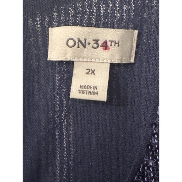 On 34th Sequined Tank Shell Sz 2X NWT Blue Sparkle NYE Holiday Party Women Plus - Picture 7 of 7